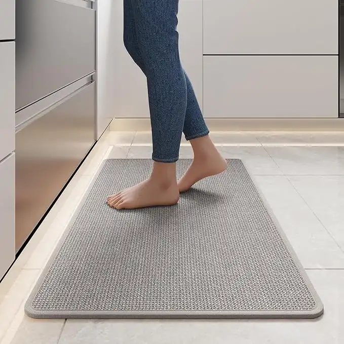 Super Absorbent Woven Rubber Backing Washable Kitchen Floor Mat Sink Mat Runner Rugs Front of Sink, Easy Clean