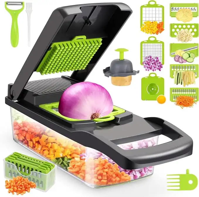 Vegetable Chopper,Senbowe Multifunctional 16-in-1 Food Choppers Onion Chopper Vegetable Slicer Cutter Dicer